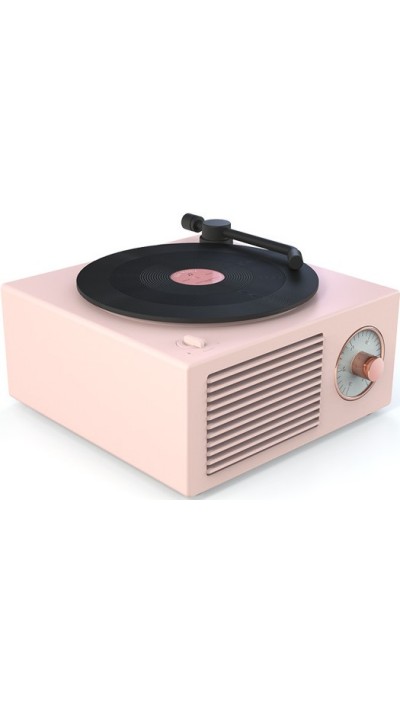 Retro vintage Bluetooth Speaker Vinyl Plattenspieler - Rosa