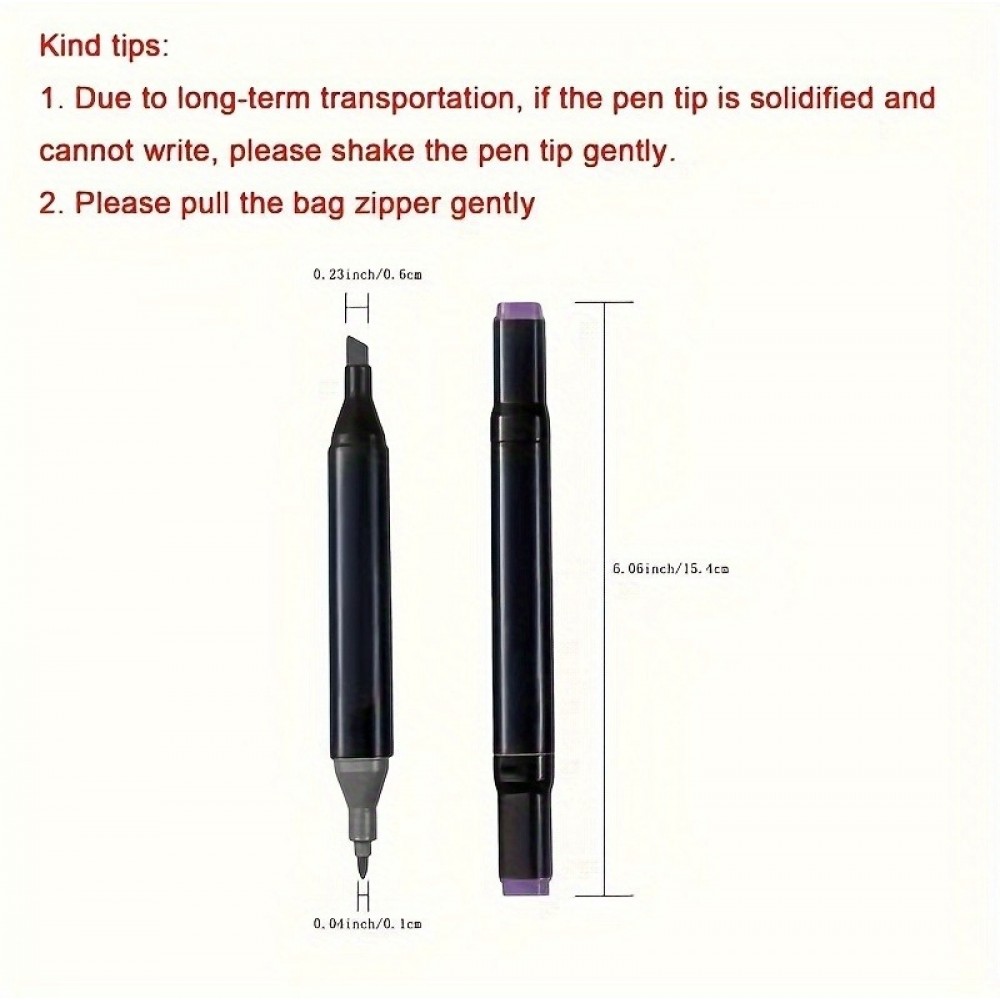 Doppeltipp Permanentmarker Set zum Markieren und Ausmalen (80 Farben)