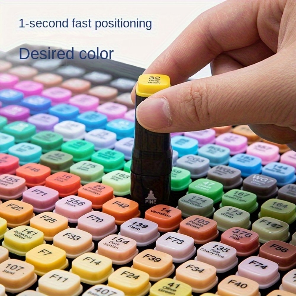 Doppeltipp Permanentmarker Set zum Markieren und Ausmalen (80 Farben)