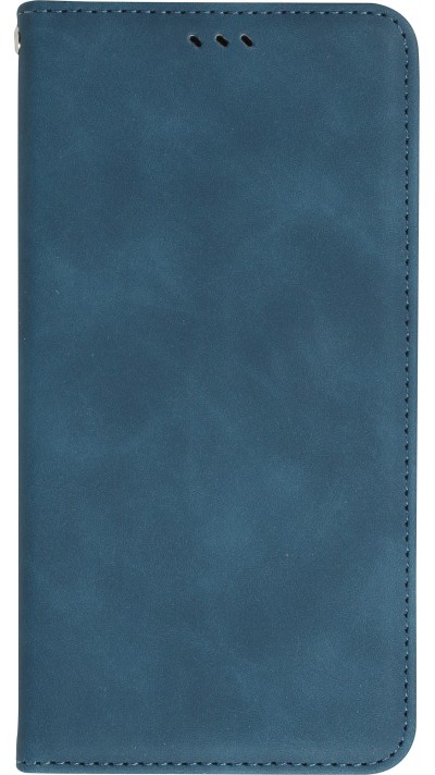 Leder Tasche Case iPhone 13 Pro - Flip Wallet vintage mit Magnetverschluss und Kartenhalter - Blau