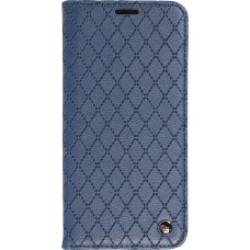 iPhone 14 Pro Leder Tasche - Flip Wallet prestige Design - Blau
