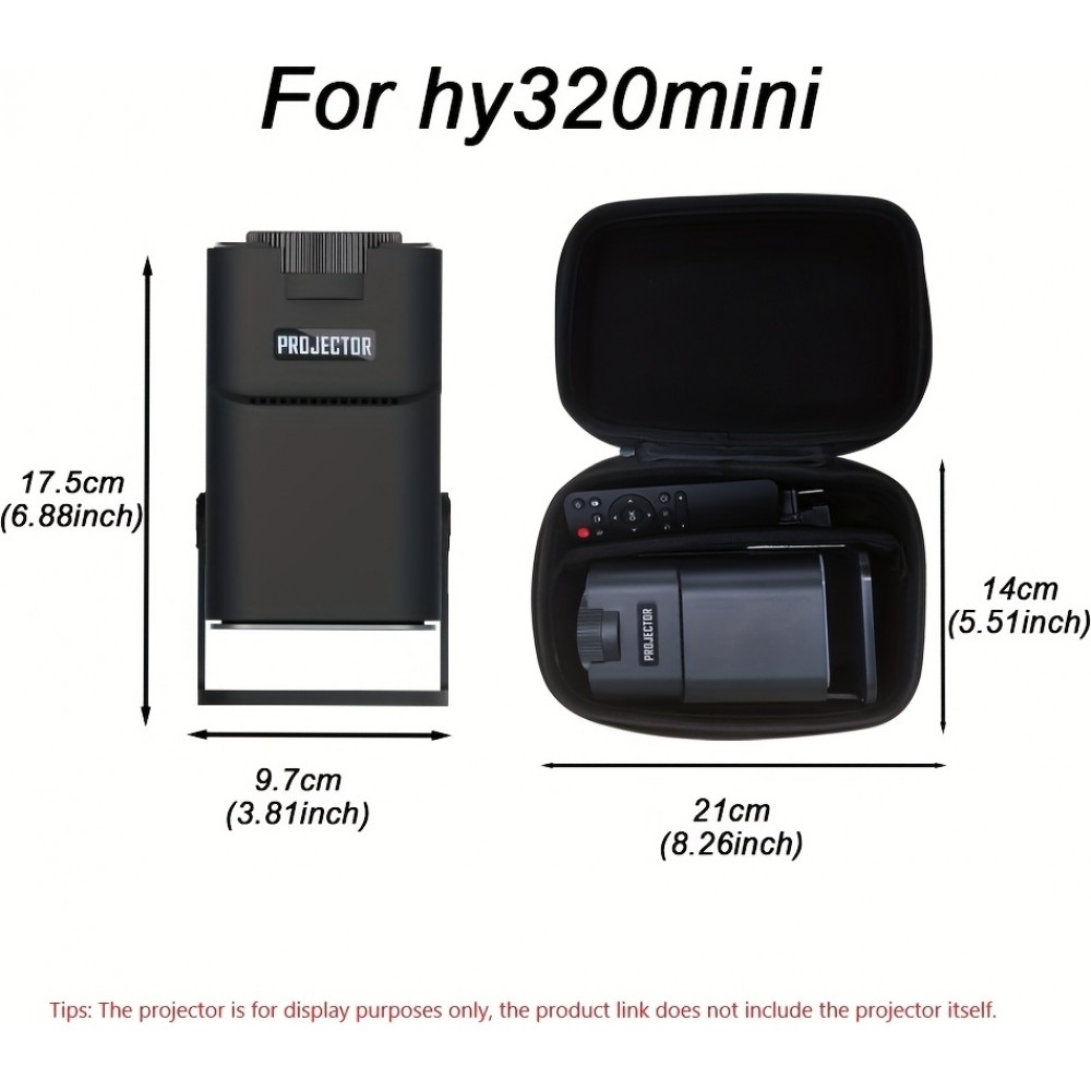 Tragetasche für Projektor HY300 Pro / HY320 - Ideal für Reisen und Schutz - Schwarz