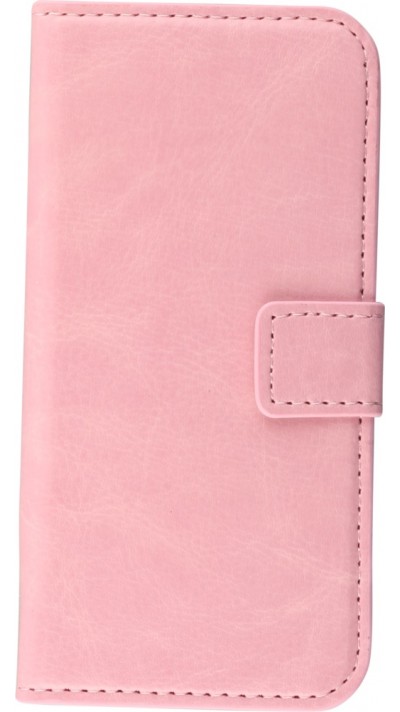 Hülle iPhone 5/5s / SE (2016) - Premium Flip Leder Tasche - Hellrosa