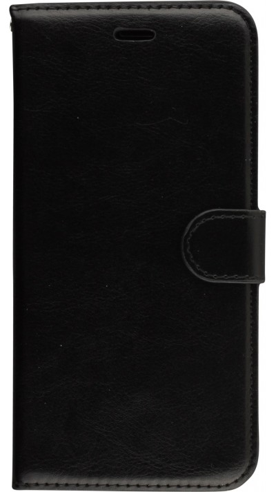 Hülle iPhone 6 Plus / 6s Plus - Premium Flip Leder Tasche - Schwarz