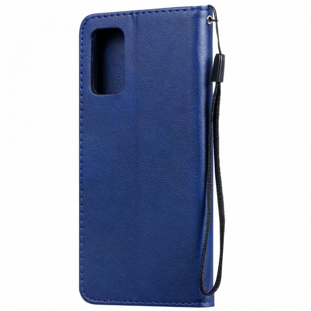 Case Hülle Samsung Galaxy A32 - Premium Flip Leder Tasche - Dunkelblau