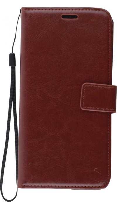 Hülle Samsung Galaxy S23+ - Premium Flip Leder Tasche - Braun