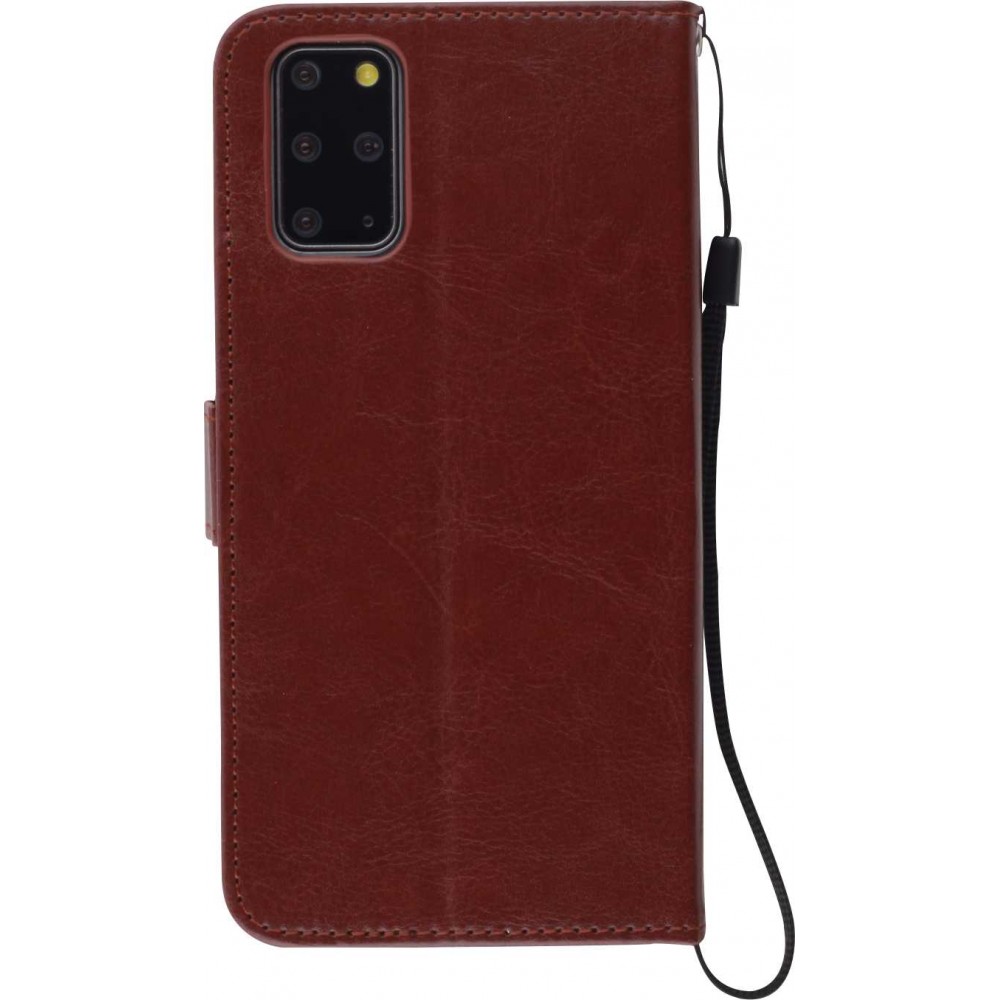 Hülle Samsung Galaxy S21 FE 5G - Premium Flip Leder Tasche - Braun