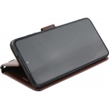 Hülle Samsung Galaxy A34 - Premium Flip Leder Tasche - Braun