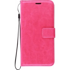 Fourre Samsung Galaxy S23+ - Premium Flip cuir lisse porte-cartes - Rose foncé