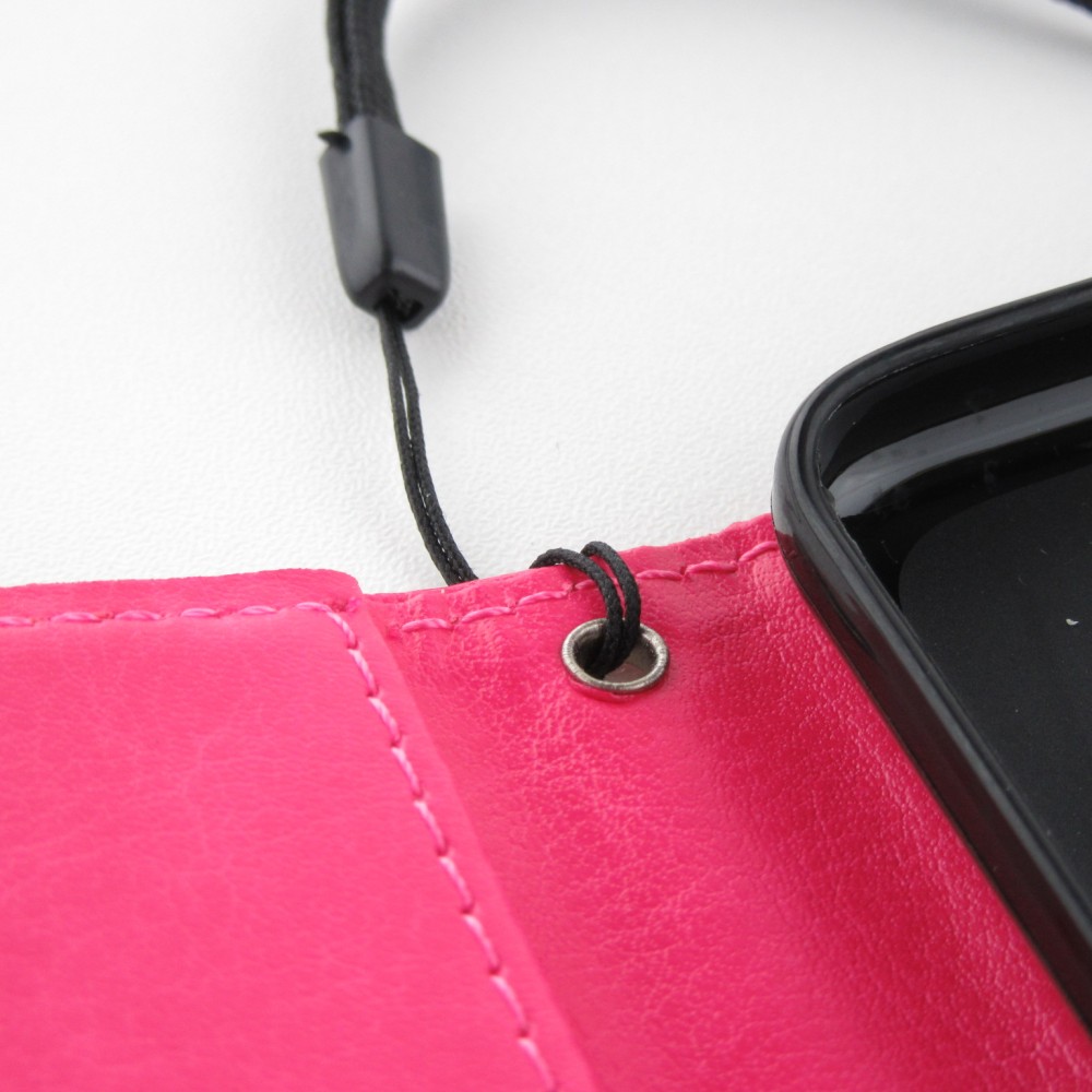 Fourre Samsung Galaxy S23+ - Premium Flip cuir lisse porte-cartes - Rose foncé