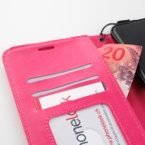 Fourre Samsung Galaxy S23+ - Premium Flip cuir lisse porte-cartes - Rose foncé