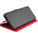 Hülle Huawei P30 Pro - Premium Flip Leder Tasche - Rot