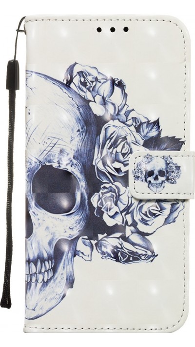 Hülle Samsung Galaxy S20 - Flip 3D skull - Schwarz