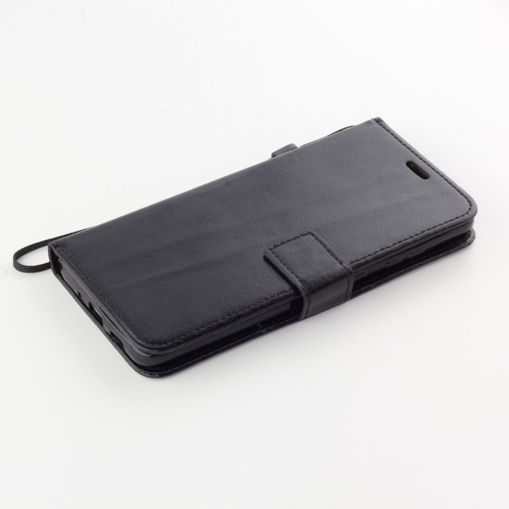 Fourre Samsung Galaxy S24 FE - Premium Flip cuir lisse porte-cartes - Noir