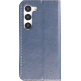 Galaxy S23 Case Hülle - Flip Fierre Shann Echtleder - Blau