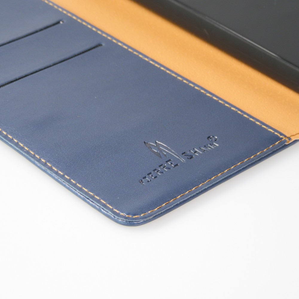 Galaxy S23 Case Hülle - Flip Fierre Shann Echtleder - Blau