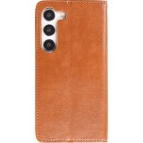 Samsung Galaxy S23+ Case Hülle - Flip Fierre Shann Echtleder - Braun