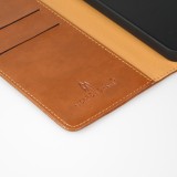 Samsung Galaxy S23+ Case Hülle - Flip Fierre Shann Echtleder - Braun