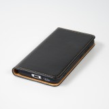 Fourre Samsung Galaxy S23+ - Flip Shierre Shann cuir véritable - Noir