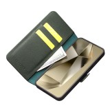 Fourre Samsung Galaxy S23+ - Flip Qialino cuir véritable mat avec fermeture magnétique - Vert met