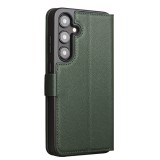 Fourre Samsung Galaxy S23+ - Flip Qialino cuir véritable mat avec fermeture magnétique - Vert met