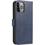 Galaxy S25 Case H&uuml;lle - Magnetischer Klapp-Lederh&uuml;lle - Dunkelblau