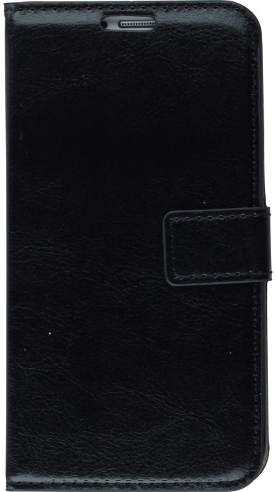 Hülle Samsung Galaxy S7 edge - Premium Flip Leder Tasche - Schwarz