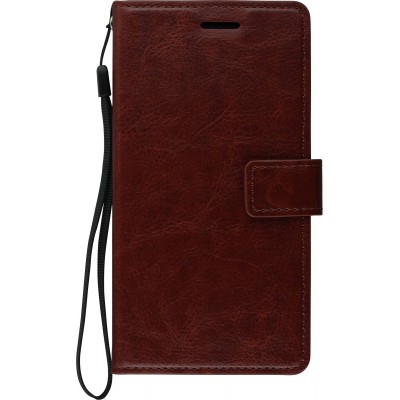 Hülle Samsung Galaxy S8 - Premium Flip Leder Tasche - Braun