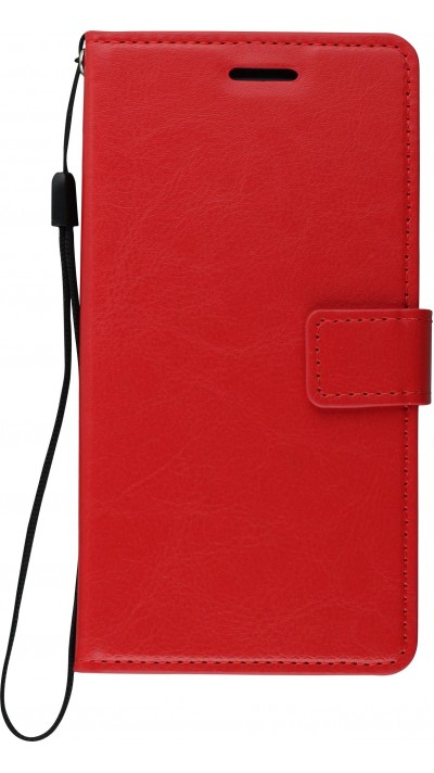 Hülle Samsung Galaxy S9+ - Premium Flip Leder Tasche - Rot