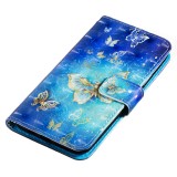 Hülle iPhone 11 - Flip 3D goldene Schmetterlinge