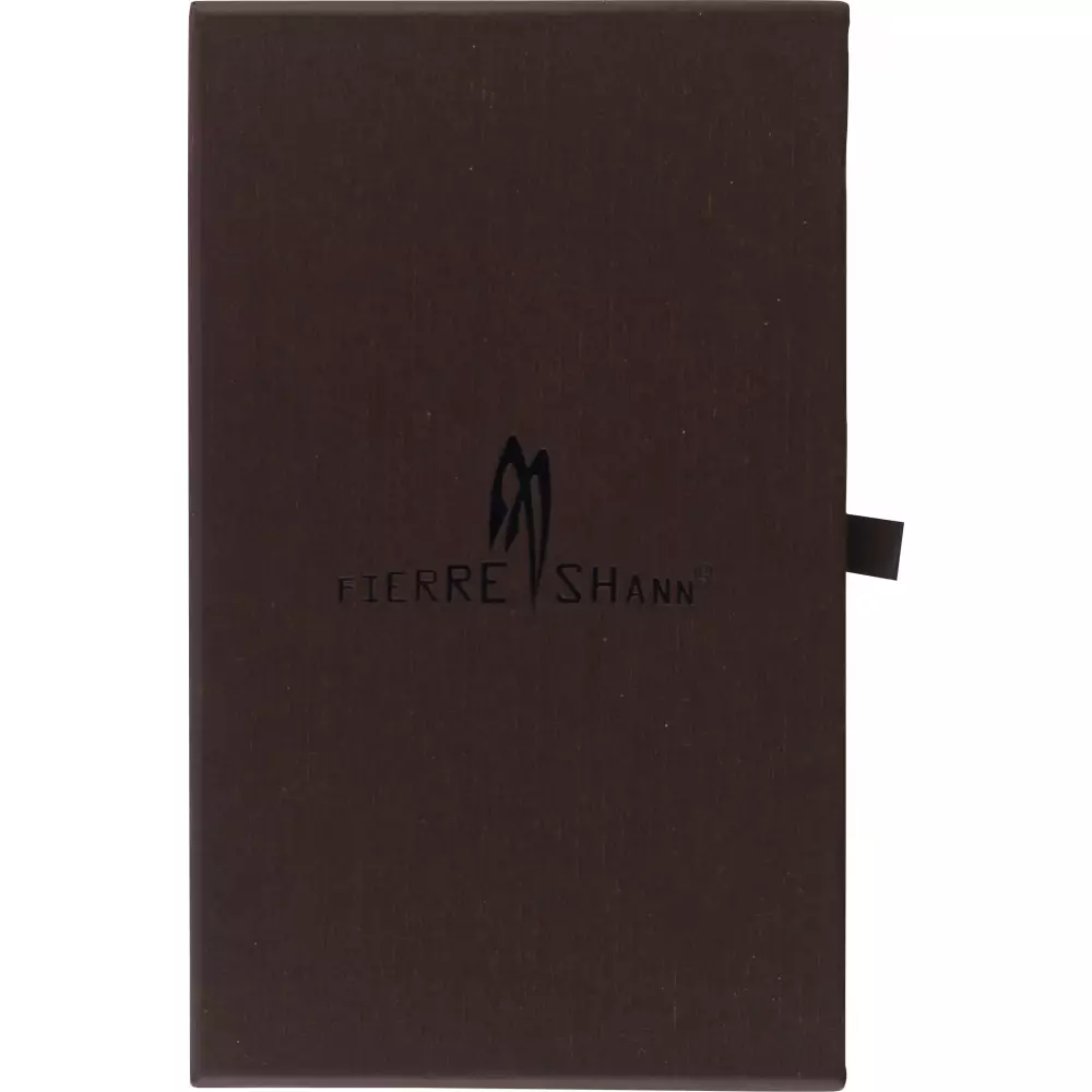 Fourre iPhone 15 Plus - Flip Fierre Shann cuir véritable - Brun