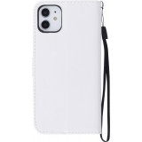 Hülle iPhone 11 - Premium Flip Leder Tasche - Weiss