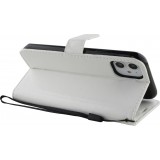 Hülle iPhone 11 - Premium Flip Leder Tasche - Weiss