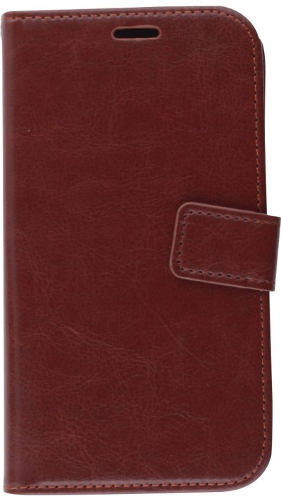 Hülle iPhone 11 - Premium Flip Leder Tasche - Braun