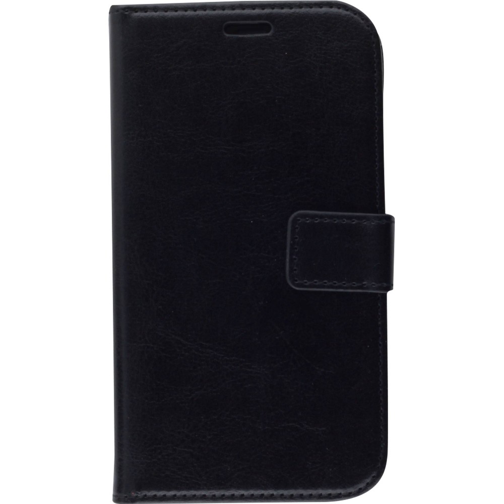 Hülle iPhone 12 mini - Premium Flip Leder Tasche - Schwarz
