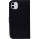 Hülle iPhone 12 mini - Premium Flip Leder Tasche - Schwarz