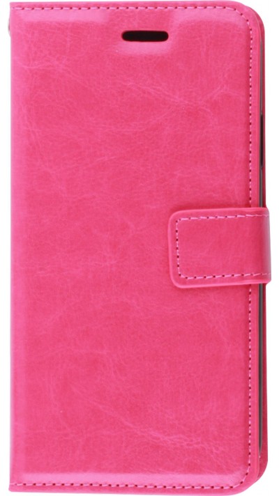 Hülle iPhone 11 - Premium Flip Leder Tasche - Dunkelrosa