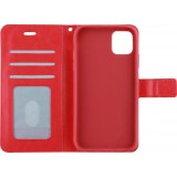 Hülle iPhone 12 / 12 Pro - Premium Flip Leder Tasche - Rot