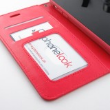 Hülle iPhone 12 / 12 Pro - Premium Flip Leder Tasche - Rot