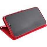Hülle iPhone 12 / 12 Pro - Premium Flip Leder Tasche - Rot