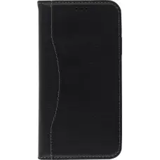 Hülle iPhone 11 Pro Max - Flip Fierre Shann Echtleder - Schwarz