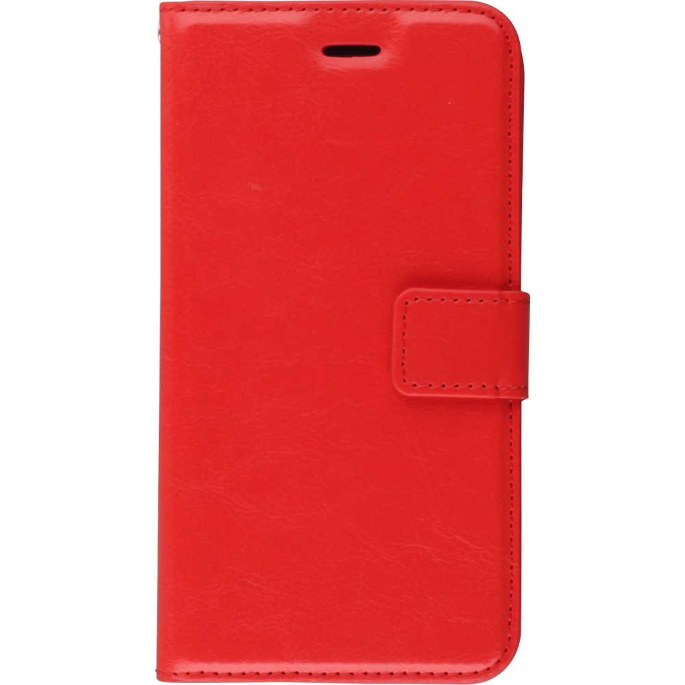 Hülle iPhone 13 Pro Max - Premium Flip Leder Tasche - Rot
