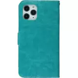 Fourre iPhone 16 Pro - Premium Flip cuir lisse porte-cartes - Turquoise