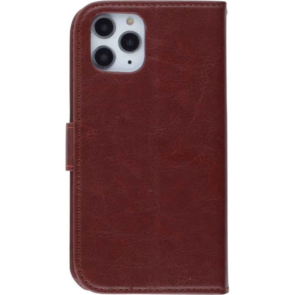 Hülle iPhone 11 Pro - Premium Flip Leder Tasche - Braun
