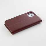 Hülle iPhone 11 Pro - Premium Flip Leder Tasche - Braun