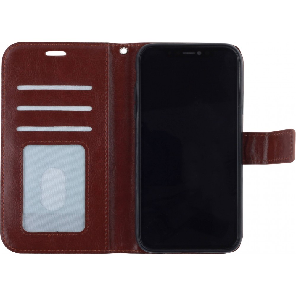 Hülle iPhone 11 Pro - Premium Flip Leder Tasche - Braun