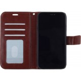 Hülle iPhone 11 Pro - Premium Flip Leder Tasche - Braun