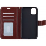 Hülle iPhone 11 Pro - Premium Flip Leder Tasche - Braun