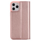 iPhone 12 / 12 Pro Case Hülle - Gebei Kala Serie Luxus in echtem Leder, Kartenhalter, Videohalter - Rosa
