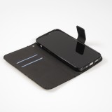 iPhone 13 Pro Max Case Hülle - Premium Flip Wallet Kautschuk oriental Muster mit Magnetverschluss - Schwarz